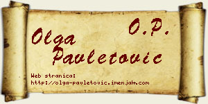Olga Pavletović vizit kartica